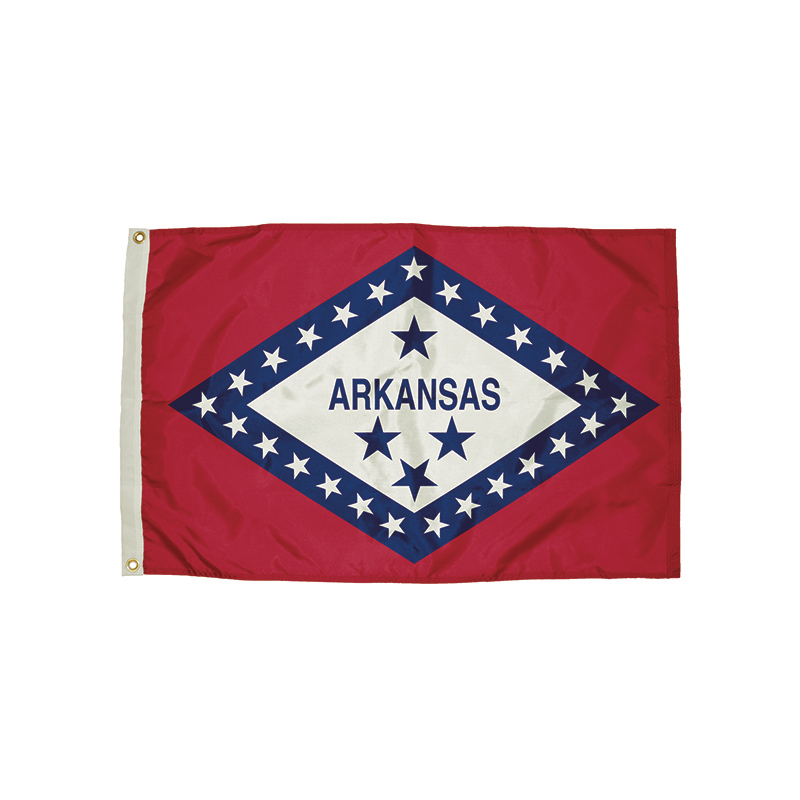 3x5 Nylon Arkansas Flag Heading &