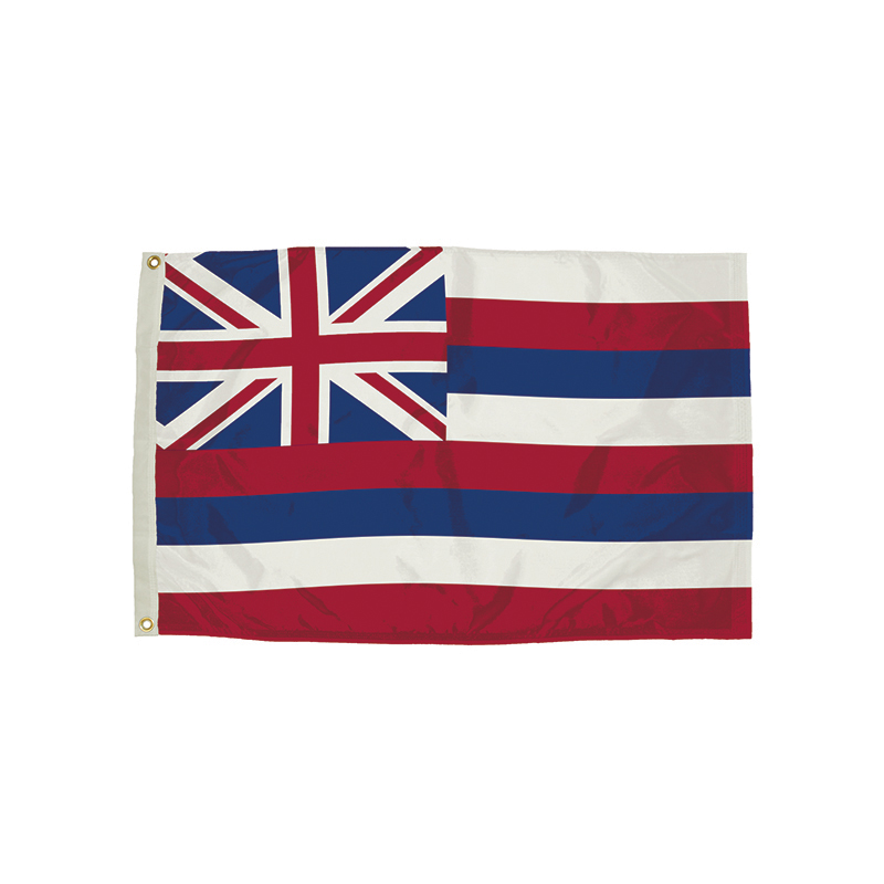 3x5 Nylon Hawaii Flag Heading &