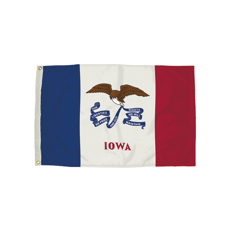 3x5 Nylon Iowa Flag Heading &