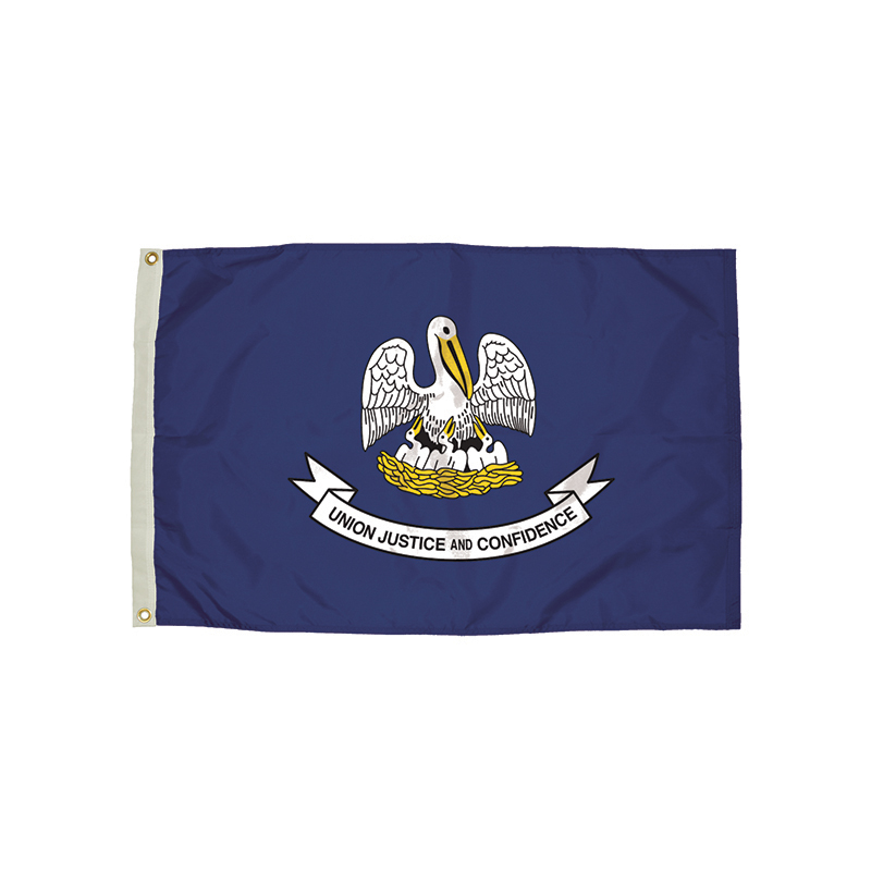 3x5 Nylon Louisiana Flag Heading &