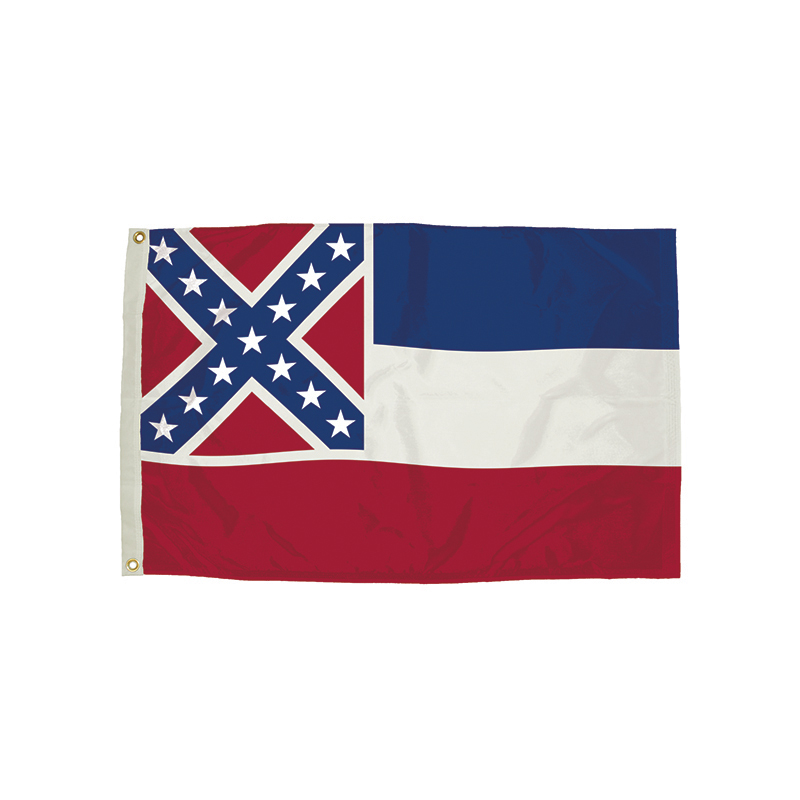 3x5 Nylon Mississippi Flag Heading