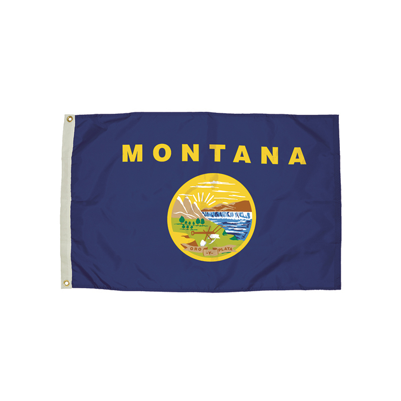 3x5 Nylon Montana Flag Heading &