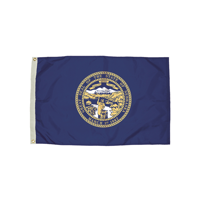 3x5 Nylon Nebraska Flag Heading &