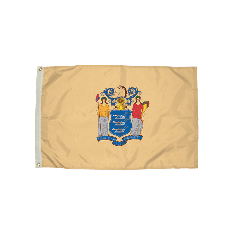 3x5 Nylon New Jersey Flag Heading &