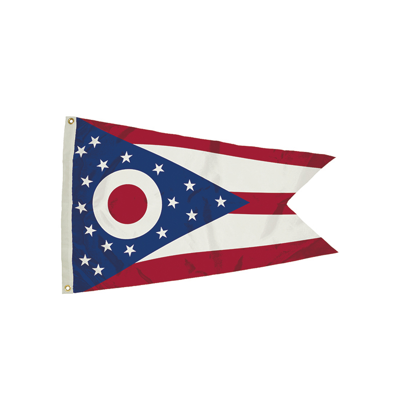 3x5 Nylon Ohio Flag Heading &