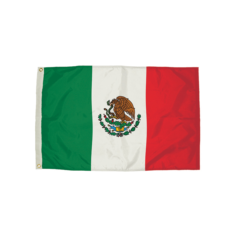 3x5 Nylon Mexico Flag Heading &