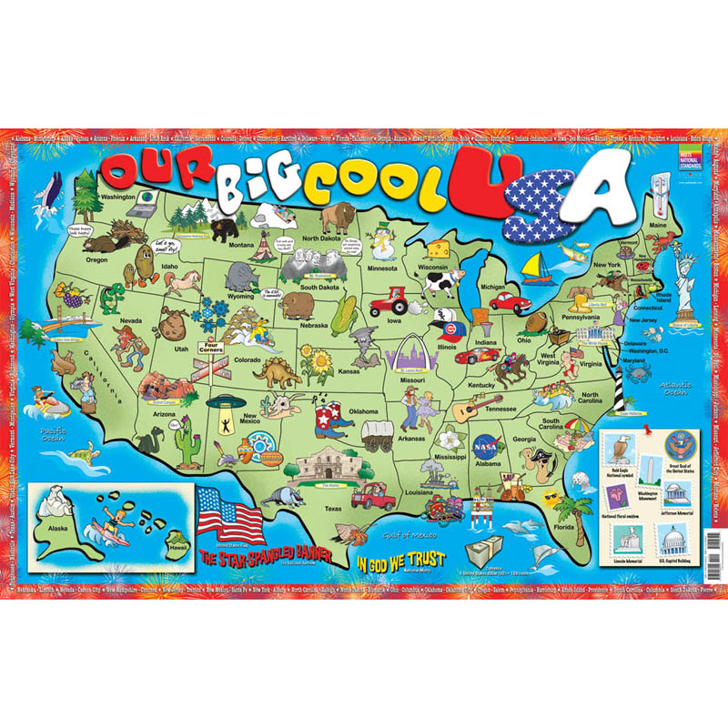 Our Big Cool Usa Poster Map