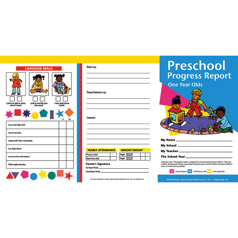 (6 Pk) Preschool Progress Reports
