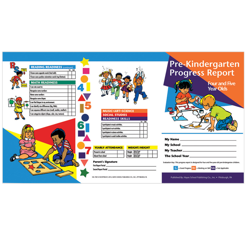 Pre Kindergarten Progress Report 10