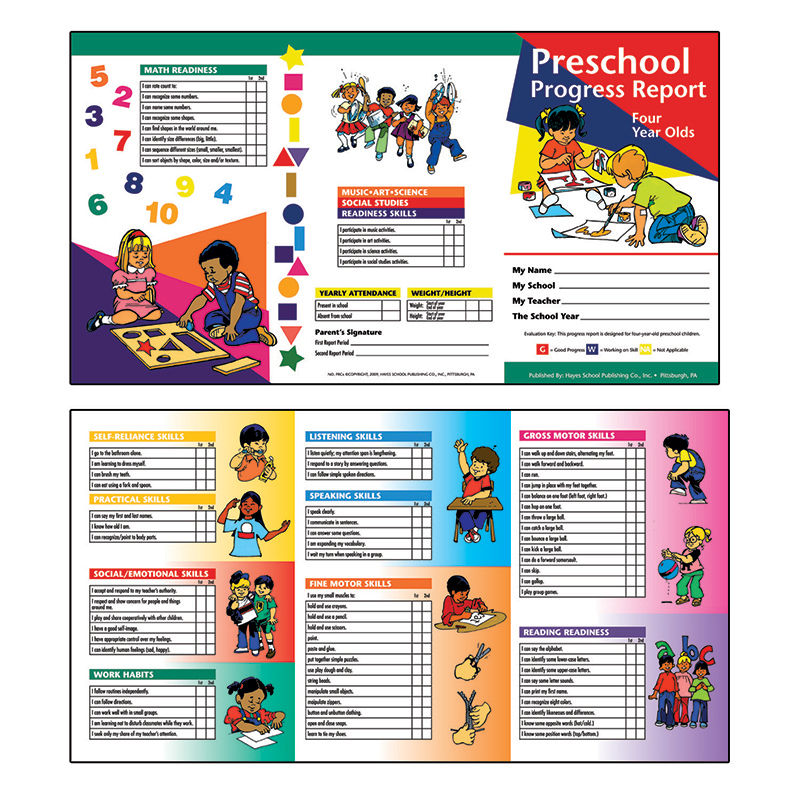 (6 Pk) Preschool Progress Report