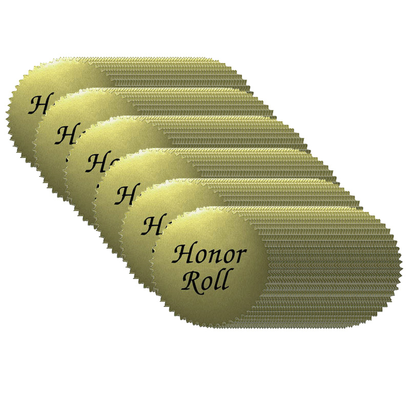 (6 Pk) Stickers Gold Honor Roll