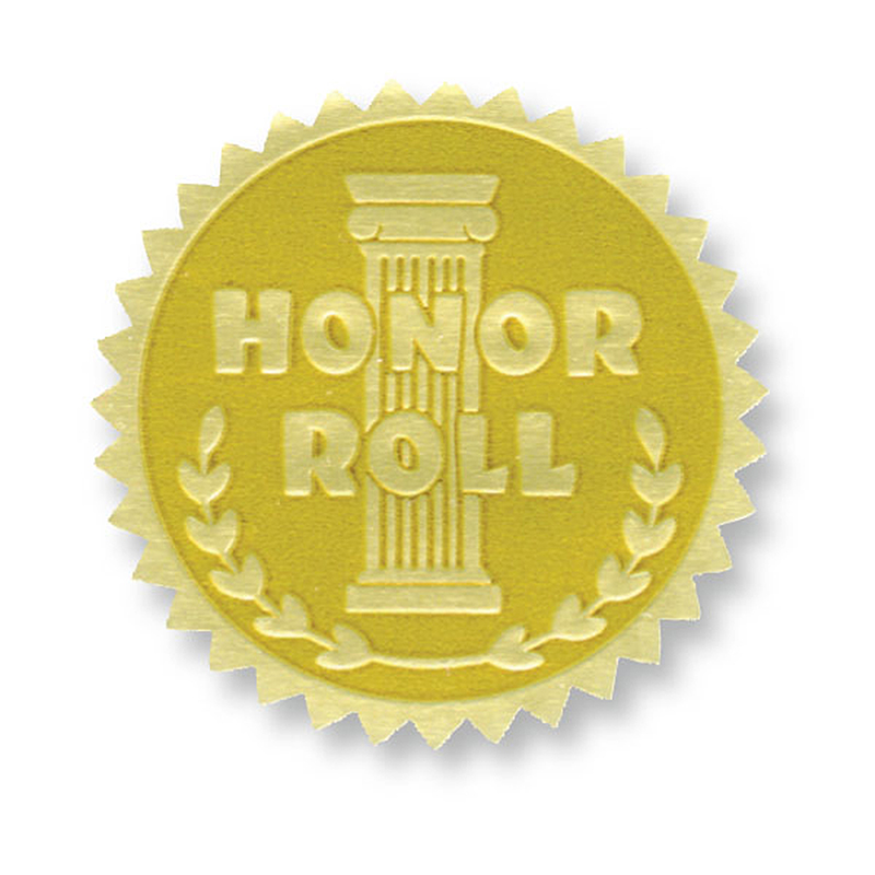 Gold Foil Embossed Seals Honor Roll