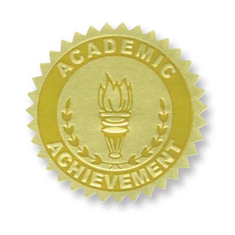 Gold Foil Embossed Seals Academic