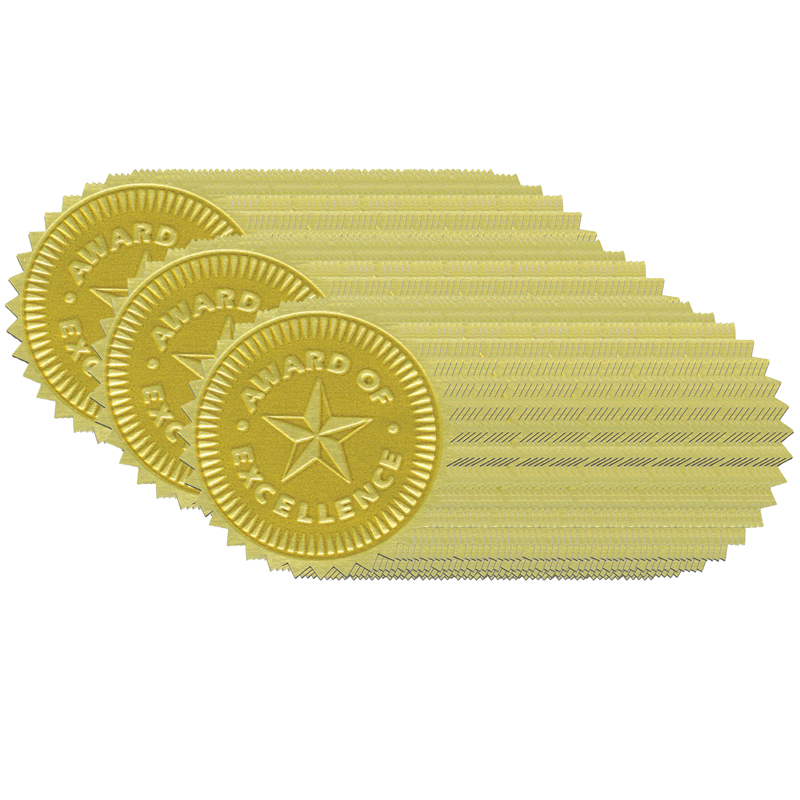 (3 Pk) Gold Foil Embossed Seals