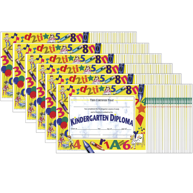 (6 Pk) Diplomas Kindergarten