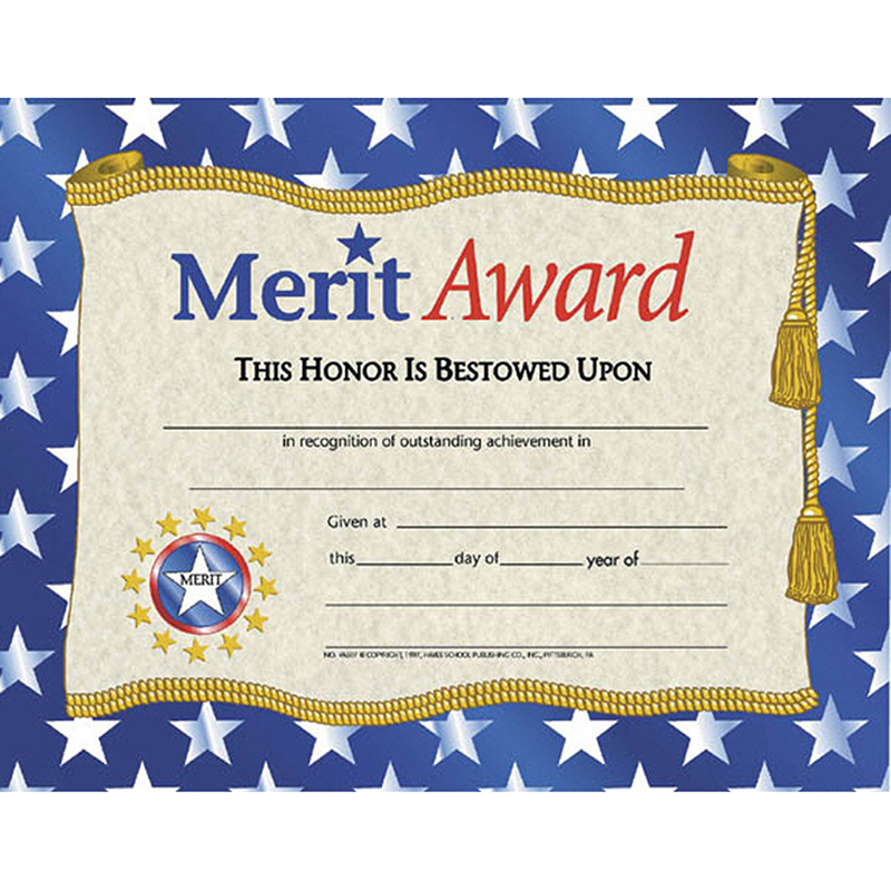 Certificates Merit Award 30/Pk