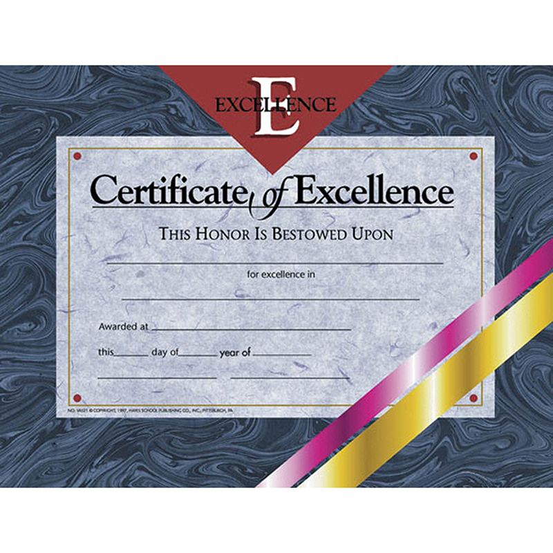 (6 Pk) Certificates Of Excellence