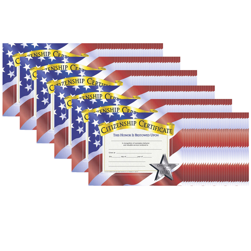 (6 Pk) Certificates Citizenship