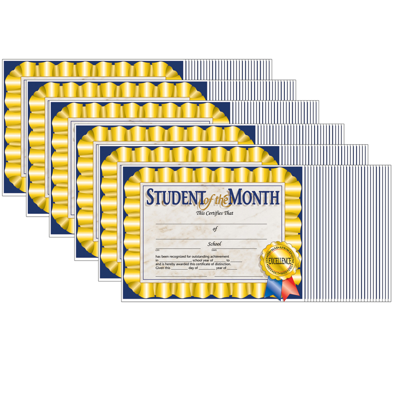 (6 Pk) Student Of The Month Cert