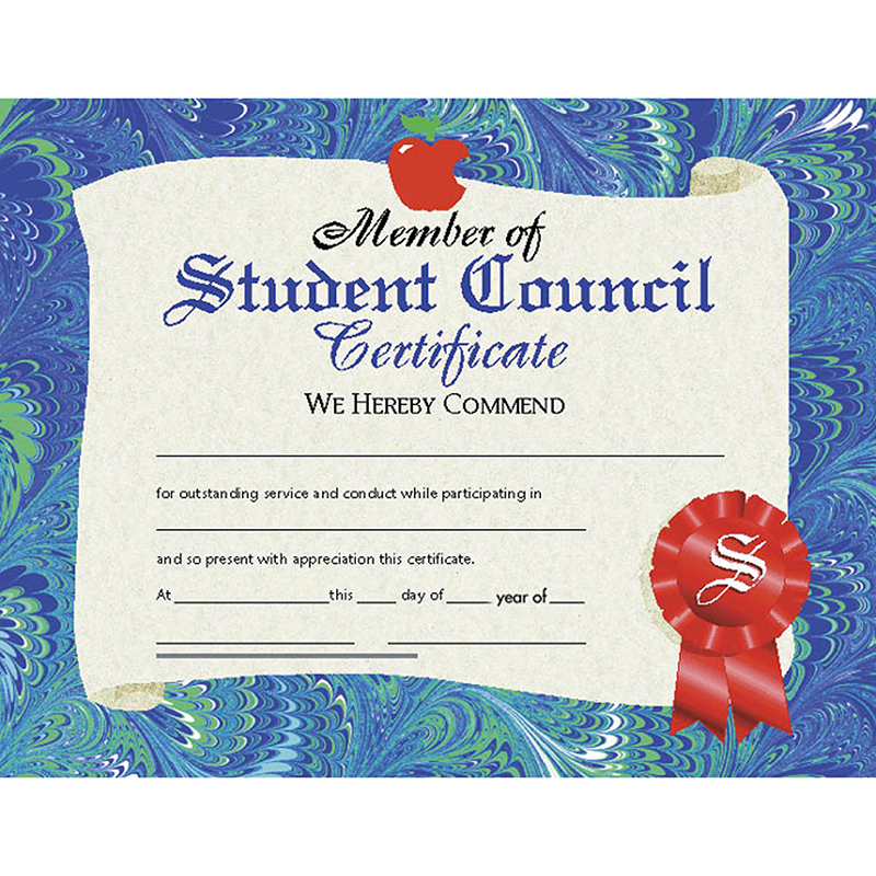Certificates Student Council 30/Pk
