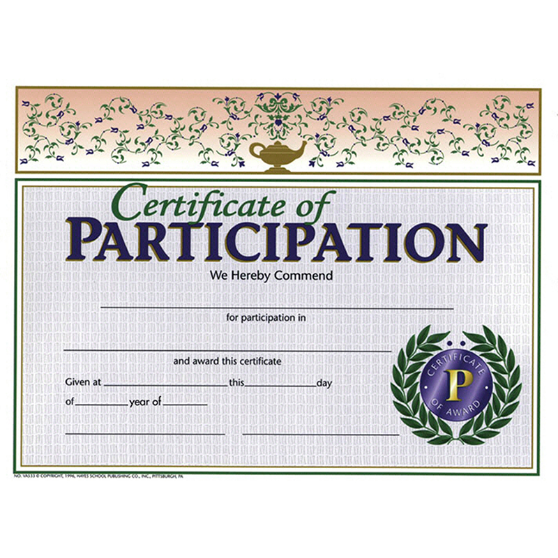 Certificates Of Participation 30/Pk