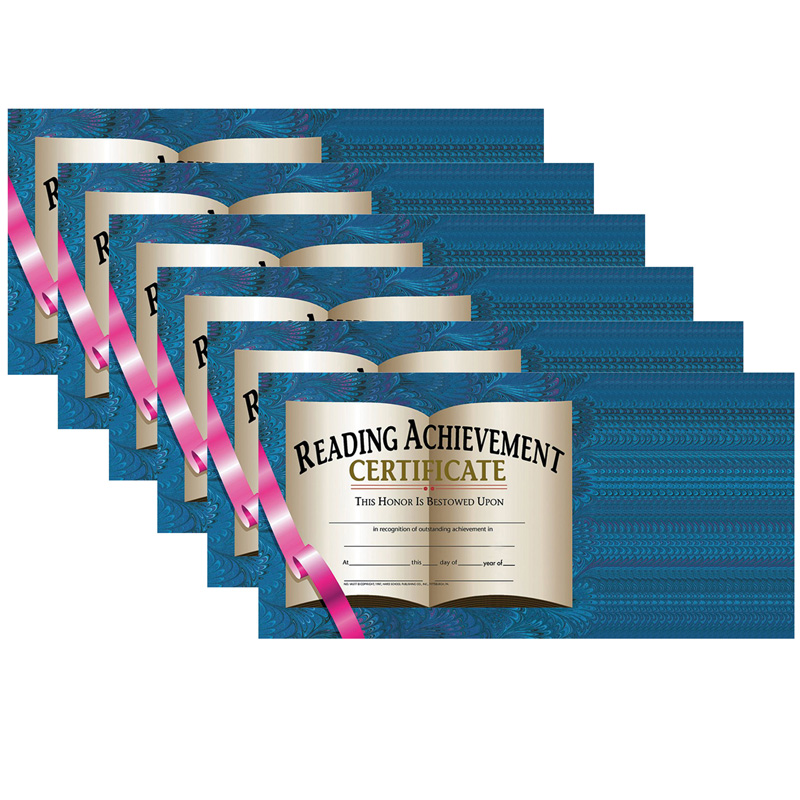 (6 Pk) Certificates Reading