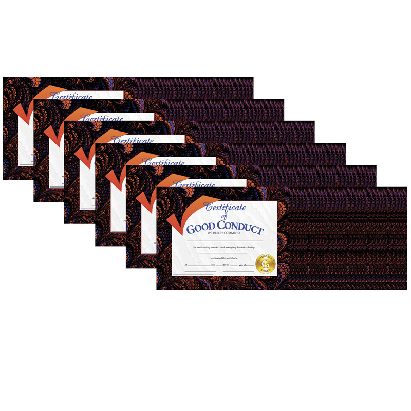 (6 Pk) Certificates Good Conduct