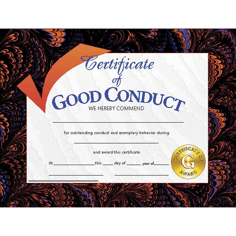 Certificates Good Conduct 30/Pk