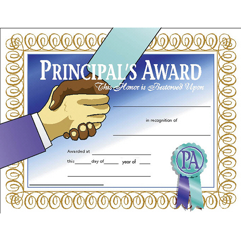 Certificates Principals Award 30/Pk
