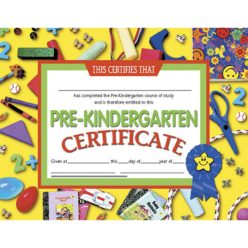 Certificates Pre-Kindergarten 30/Pk