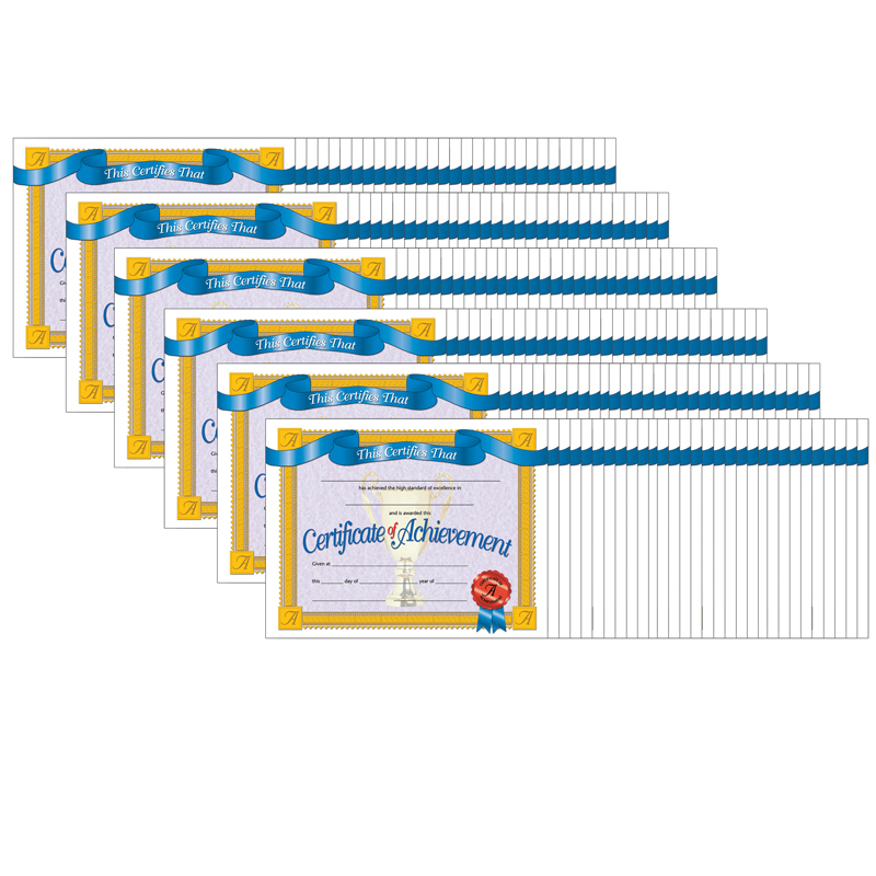 (6 Pk) Certificates Of Achievement