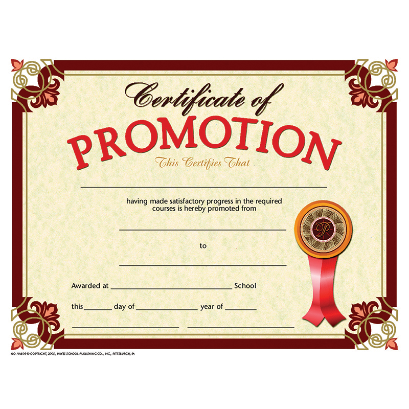 Certificate Promotion 30-Set