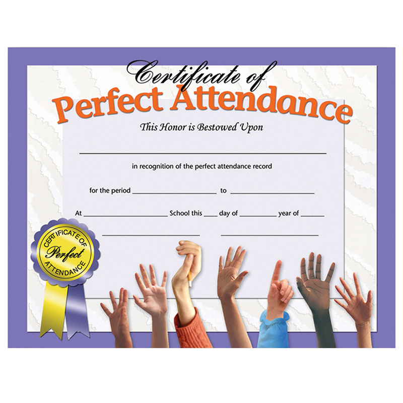 (6 Pk) Certificates Perfect Attnd