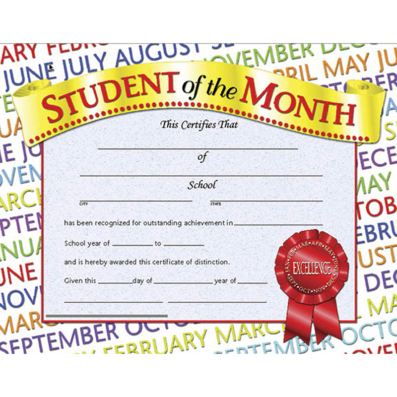 Student Of The Month 30pk 8.5 X 11
