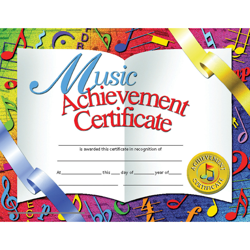 Certificates Music 30/Pk 8.5 X 11