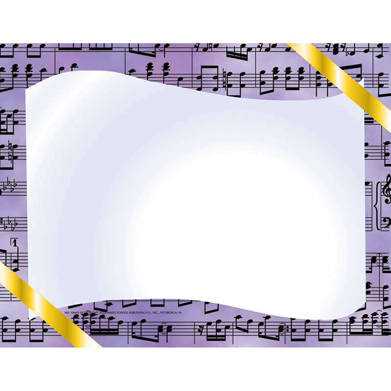 Music Certificate Border Computer