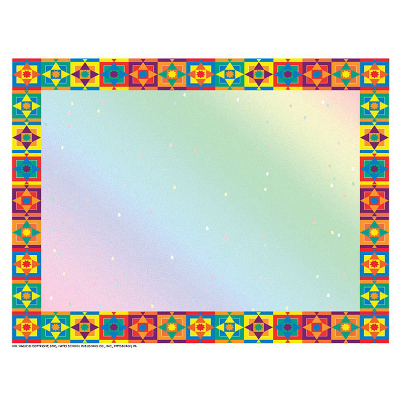 Multicolored Border Certificate