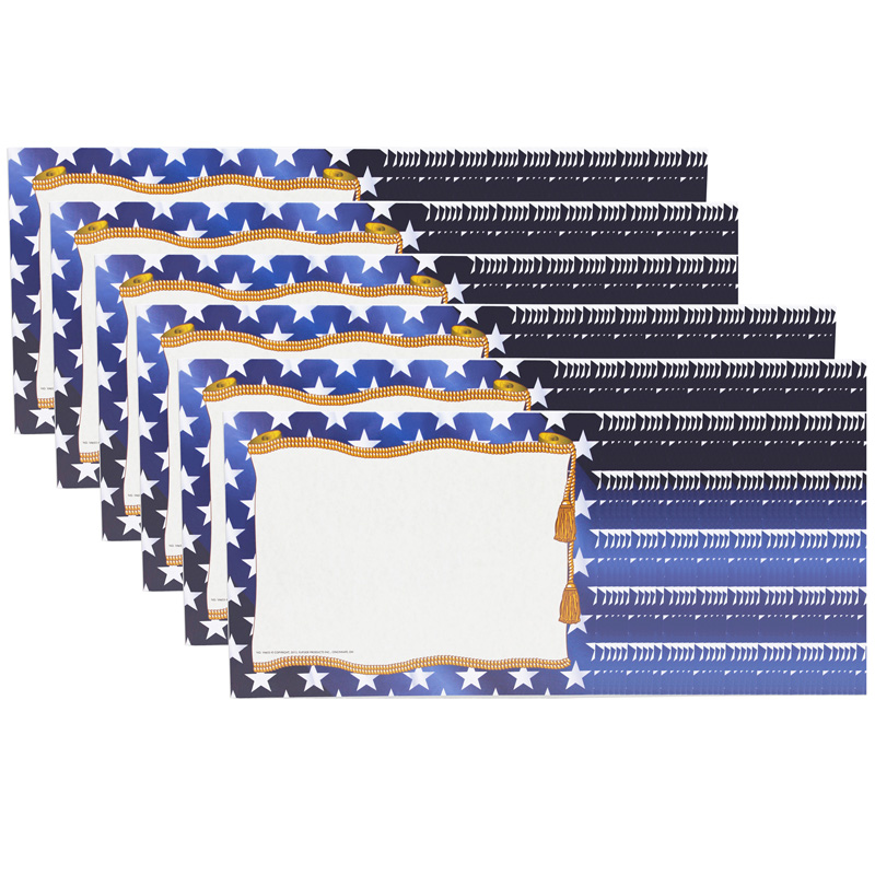 (6 Pk) Stars Certificate Border/