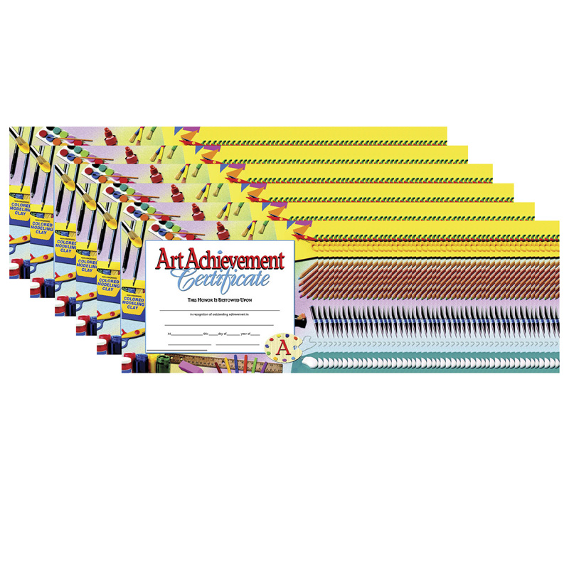 (6 Pk) Certificates Art Achievement