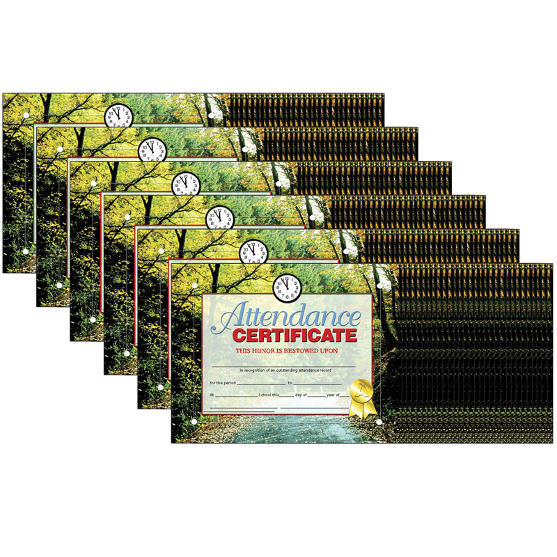 (6 Pk) Certificates Attend Cert