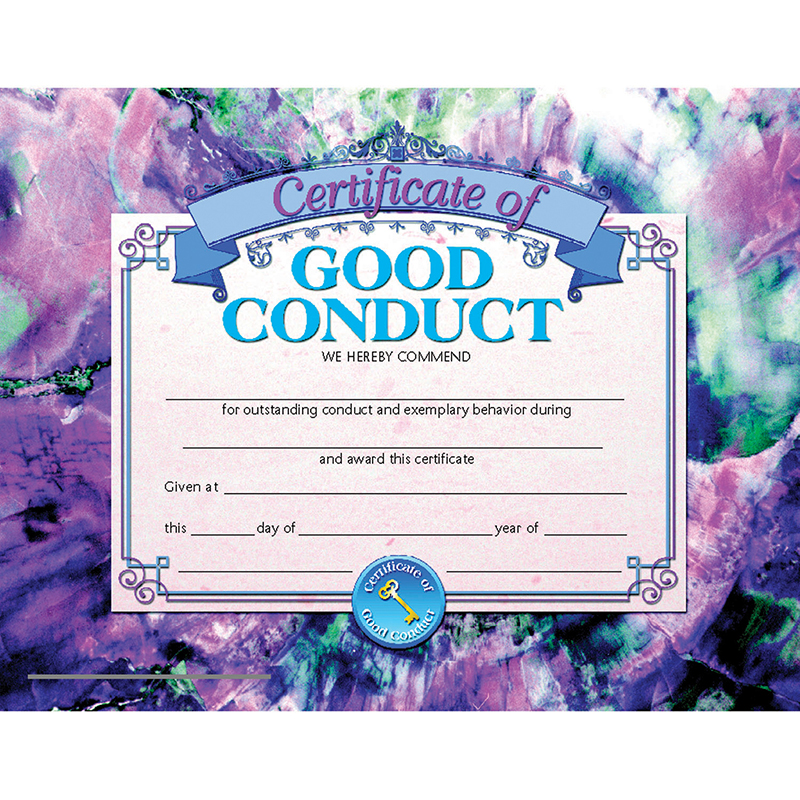 (6 Pk) Certificates Of Good Conduct
