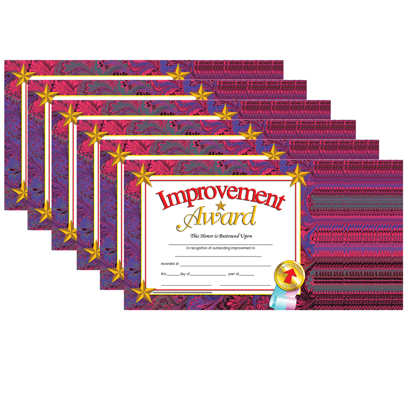 (6 Pk) Certificates Improve Award