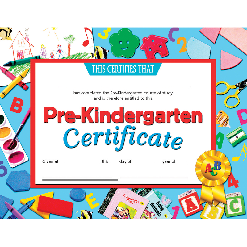 Certificates Pre-Kindergarten 30 Pk