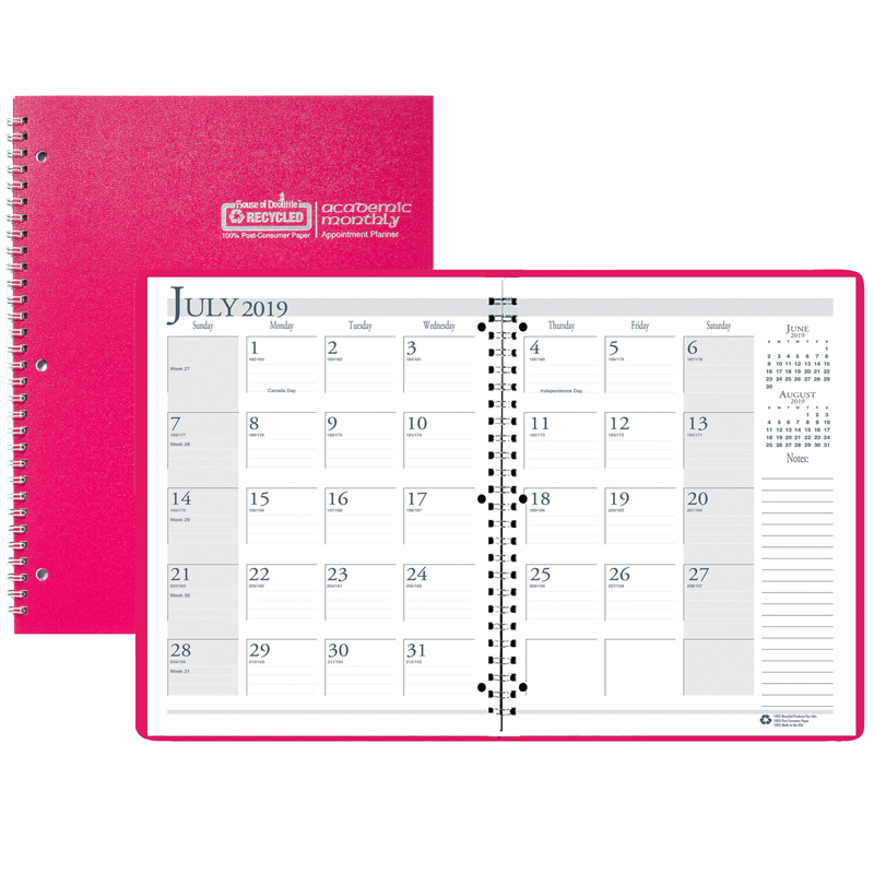 Academic Monthly Planner 8 1/2 X 11