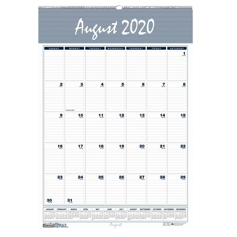 Bar Harbor Academic Wall Calendar