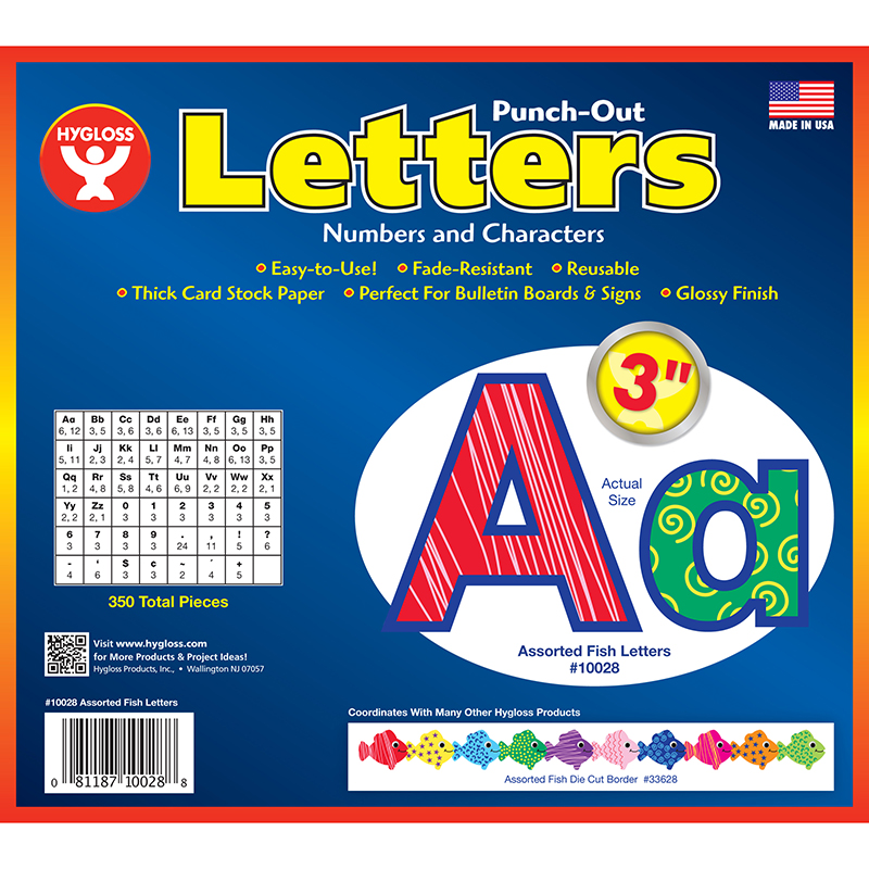 (3 Pk) 3in Punch Out Letters