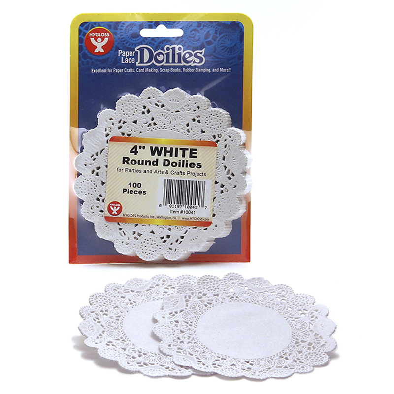 Doilies 4 White Round 100/Pkg