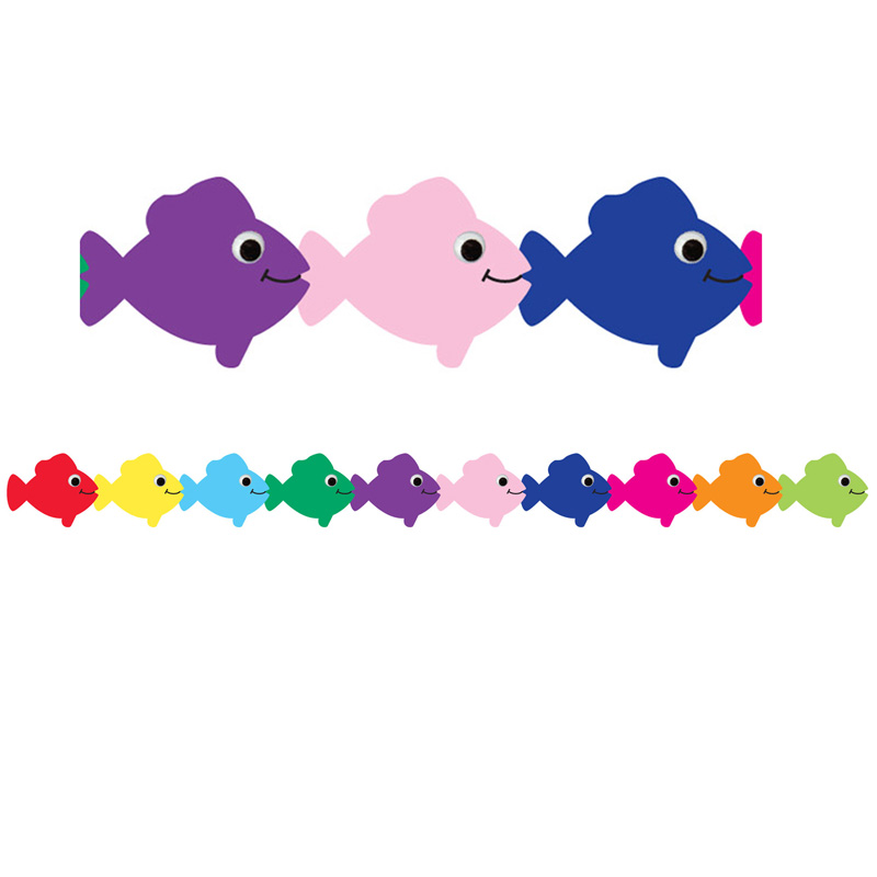 Multi Color Fish Die Cut Classroom