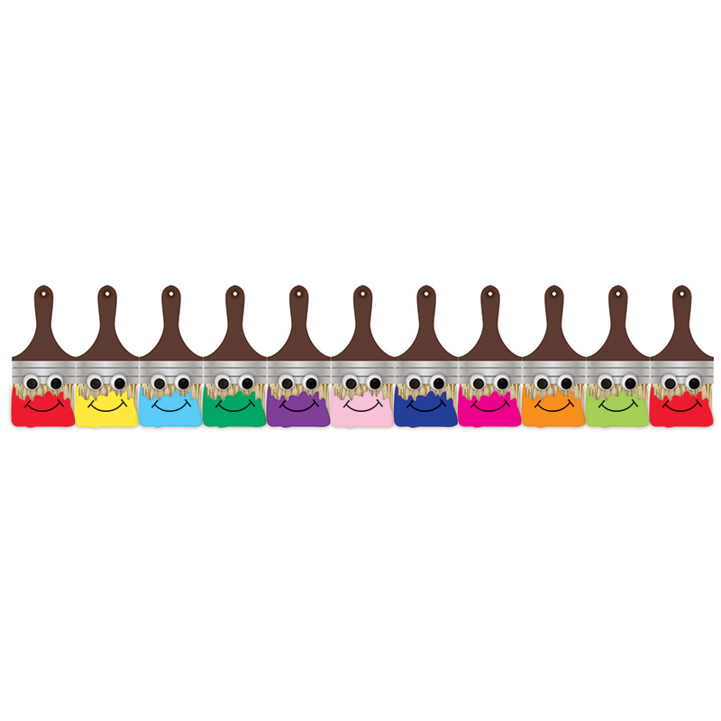(6 Pk) Happy Paintbrush Die Cut