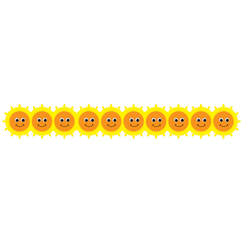 (6 Pk) Happy Sun Die Cut Border